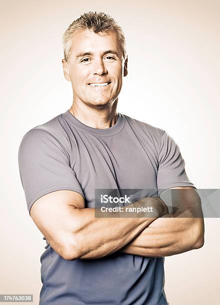 Fit Mature Man Stock Photo - Download Image Now - Men, Arms Crossed, Pride