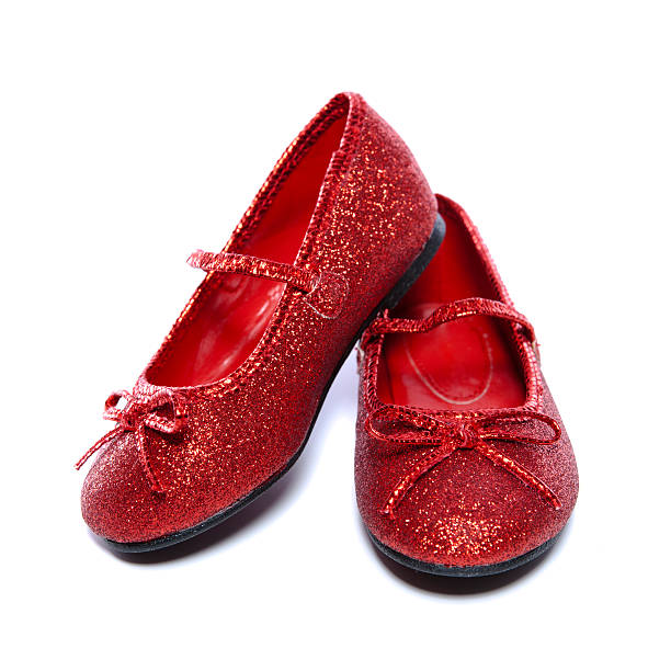 Ruby Slippers with Heel Up stock photo