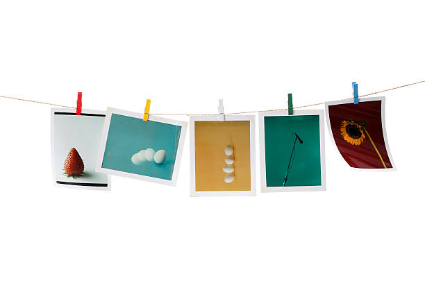 istock Instant photo prints on a washing line 174763120