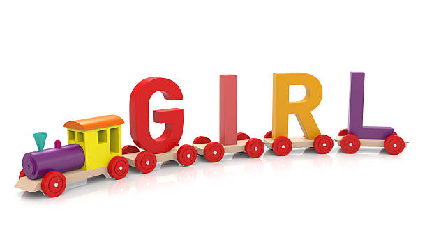 istock Toy Train & GIRL 174763563