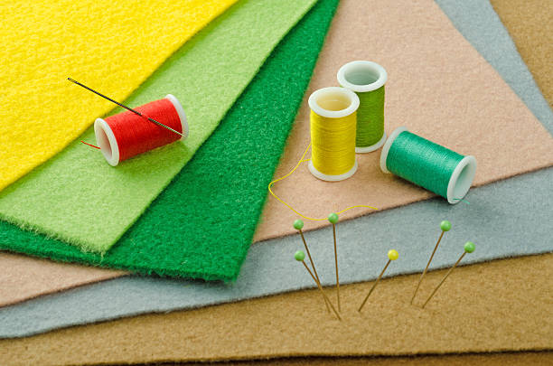 istock colorful felt plates, needles and yarn 174763620
