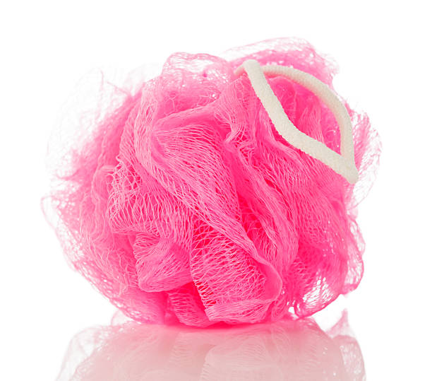 istock Pink mesh shower sponge aka bath puff 174763626