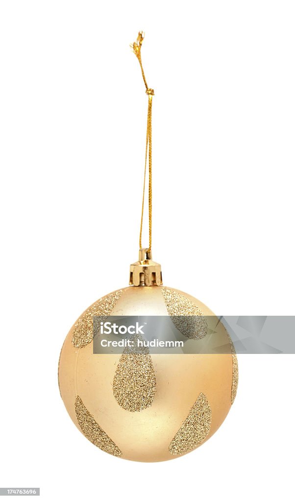 Gold christmas ball Isoliert - Lizenzfrei 2013 Stock-Foto