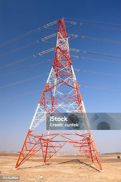 Electric Der Powerline Im Oman Stockfoto und mehr Bilder von Arabische Halbinsel - Arabische Halbinsel, Ausrüstung und Geräte, Baugewerbe