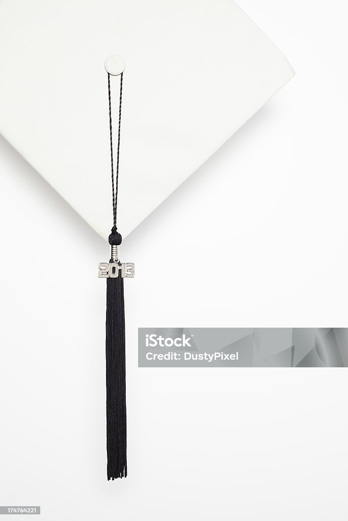 Schwarze und weiße Abschlussfeier Hut 2013 - Lizenzfrei 2013 Stock-Foto