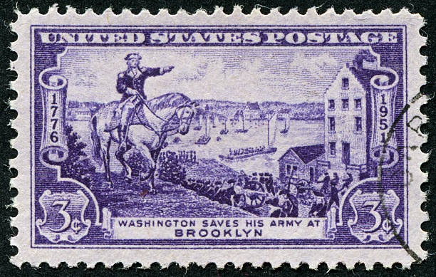 istock Washington Saves His Army At Brooklyn Stamp 174764316