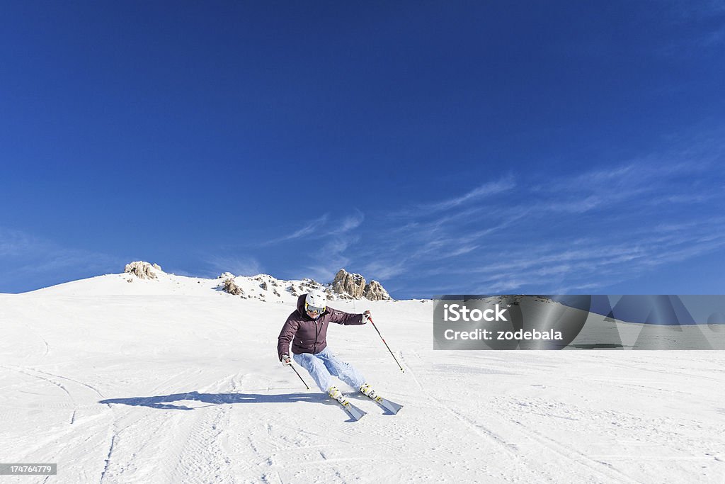 Skifahrer in St. Moritz, Schweiz - Lizenzfrei Ski Stock-Foto
