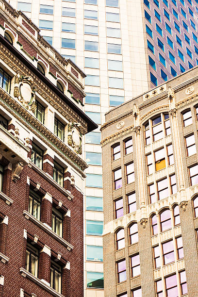 istock Vintage and modern  skyscrapers 174765115