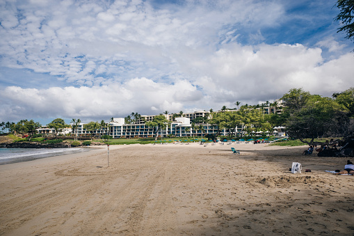 Beautiful Hapuna beach on Big Island, Hawaii, United States. High quality photo