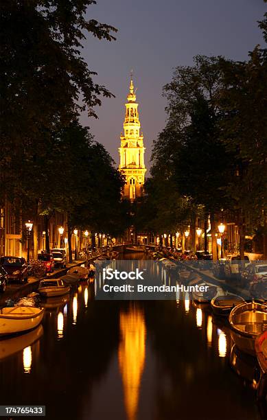 Photo libre de droit de Lumières De Minuit banque d'images et plus d'images libres de droit de Amsterdam - Amsterdam, Nuit, Arbre