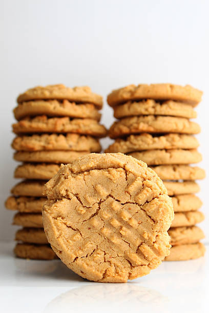 Peanut butter cookies stock photo