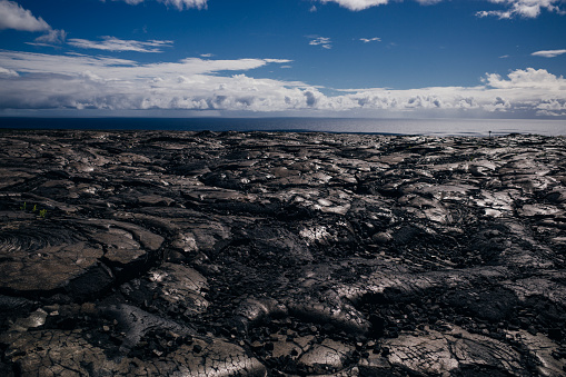 black lava field on Hawaii