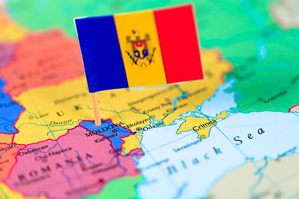 istock Map and flag of Moldova 174766534
