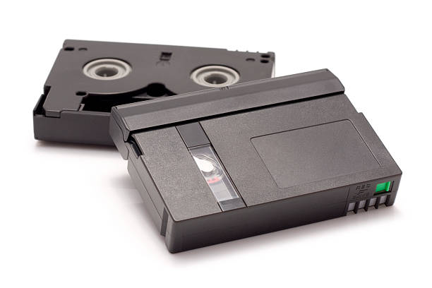 istock MiniDV cassette tape for recording home video with a camcorder 174766572