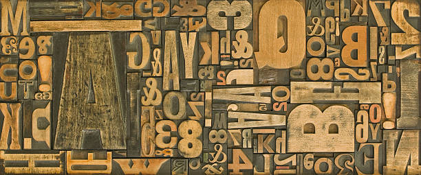 istock Wooden letters for print, decorative arrangement 174767147