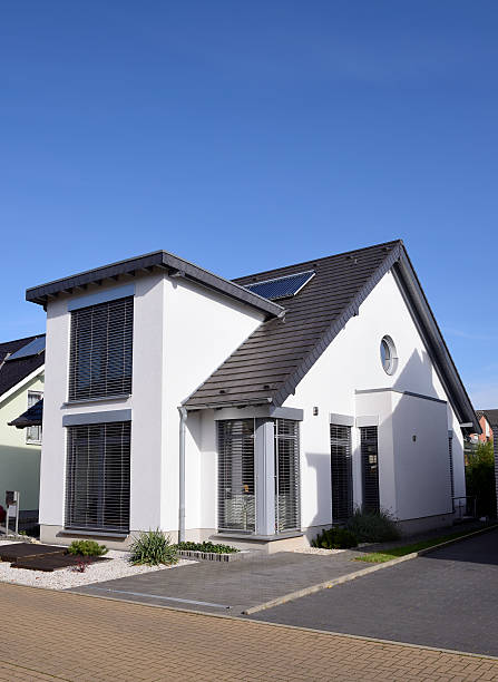 Contemporary white one-family house