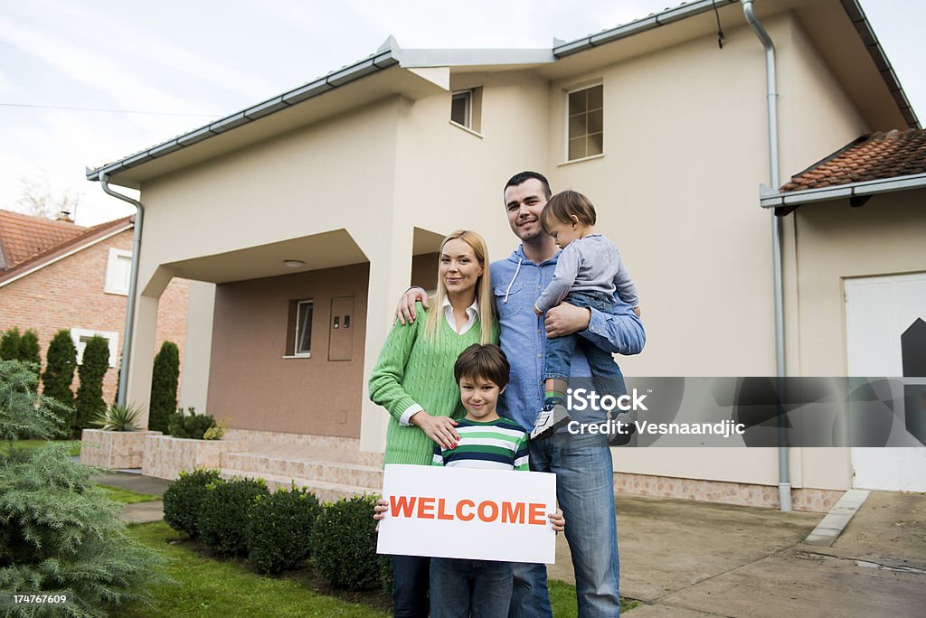 Willkommen in unserem Hause! - Lizenzfrei Familie Stock-Foto