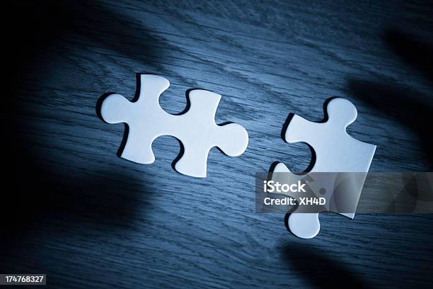 Shadow With Puzzle Piece Stock Photo - Download Image Now - A Helping Hand, Achievement, Agreement