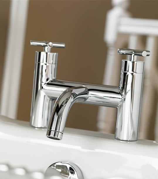istock Closeup of bathroom faucet 174769358