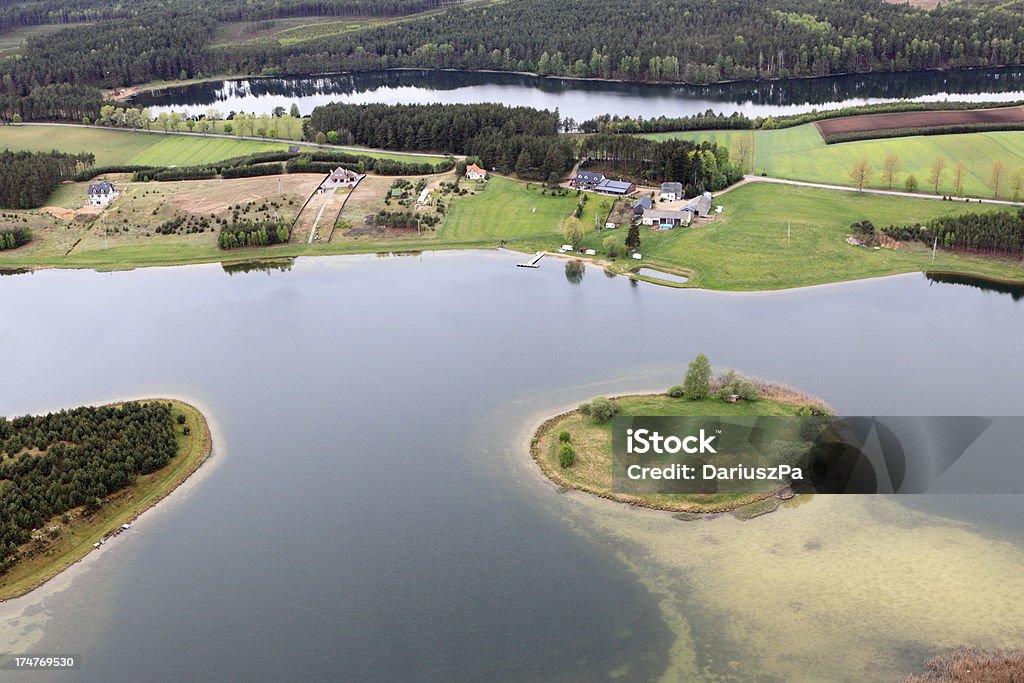 Foto aérea de un lago - Foto de stock de Agricultura libre de derechos