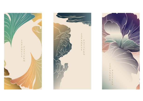 istock Floral pattern vector with art natural banner. Abstract background with hand drawn flower decoration template invitation in vintage style. 1747696182
