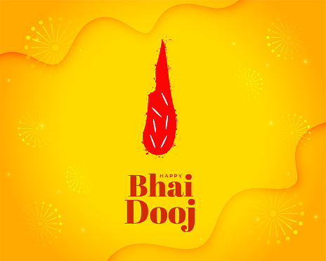 traditional bhai dooj celebration background for family relation and bond vector