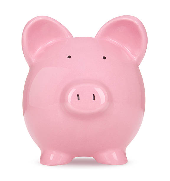 istock Pink Piggy Bank Front on 174769896