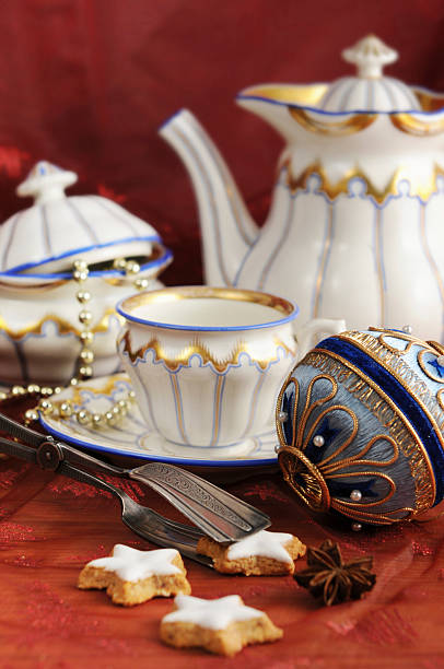 istock Biedermeier porcelain with old Christmas ornaments 174770084