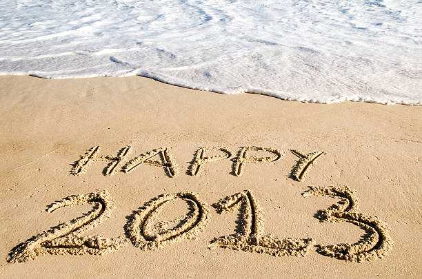 silvester 2013 - 2013 beach new years eve new years day stock-fotos und bilder