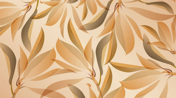 istock Tropical leaf Wallpaper, Luxury nature leaves pattern design, Golden leaf line arts, Hand drawn abstract art design for fabric , print, cover, banner and invitation card. Vector illustration 1747703073