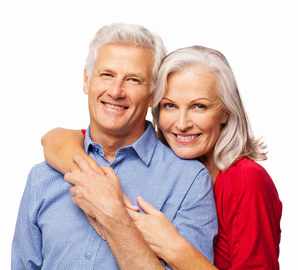 istock Affectionate Senior Couple - Isolated 174770386