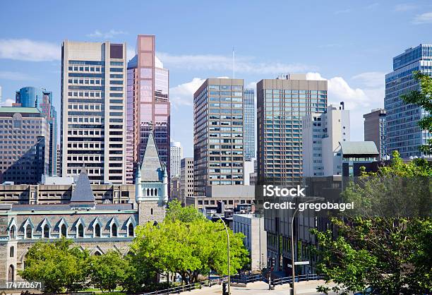 Mcgill University And Office Towers In Montreal Quebec Stock Photo - Download Image Now
