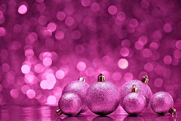 istock Pink christmas balls 174770681