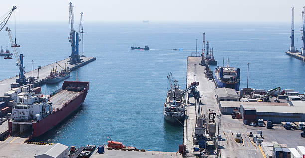 istock Commercial Ships in port 174770878