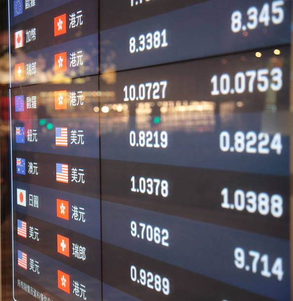 istock Global currency exchange rate charts 174770885