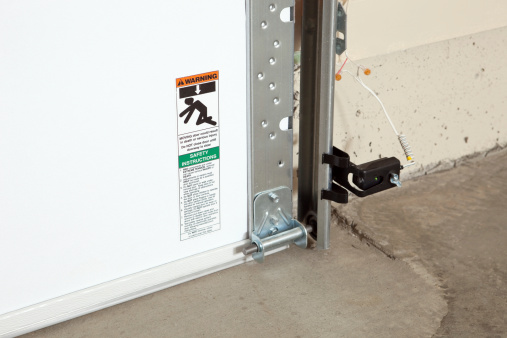 Puerta del garaje triturar advertencia adhesivo y Sensor de inversión photo