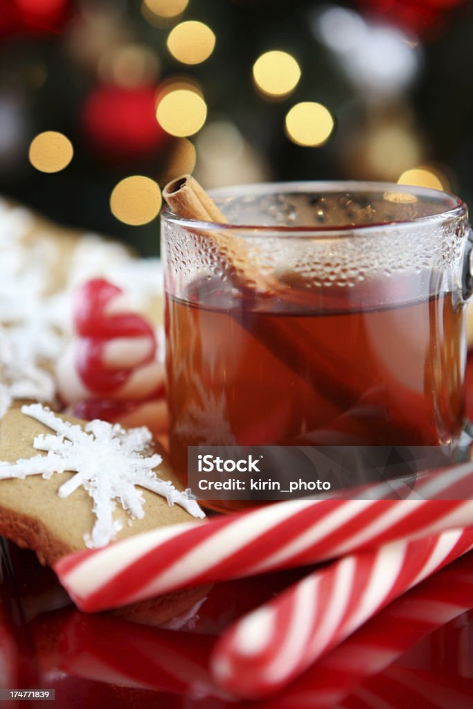 Natale tabella - Foto stock royalty-free di Sidro di mele caldo