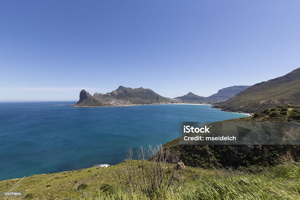 Vista panorámica de la bahía Hout de Chapman's Peak, Sudáfrica - Foto de stock de Agua libre de derechos