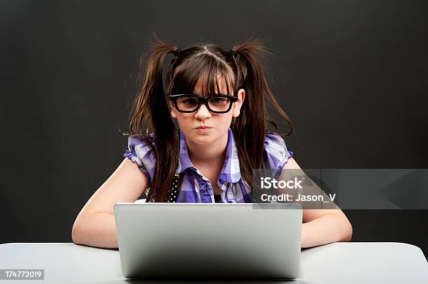 Angry Nerd Girl Stock Photo - Download Image Now - Anger, Bullying, Casual Clothing