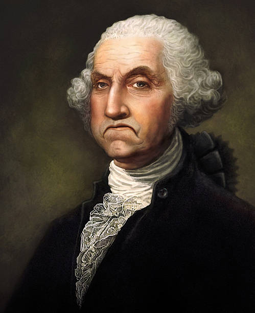 angry george washington - vengeful imagens e fotografias de stock