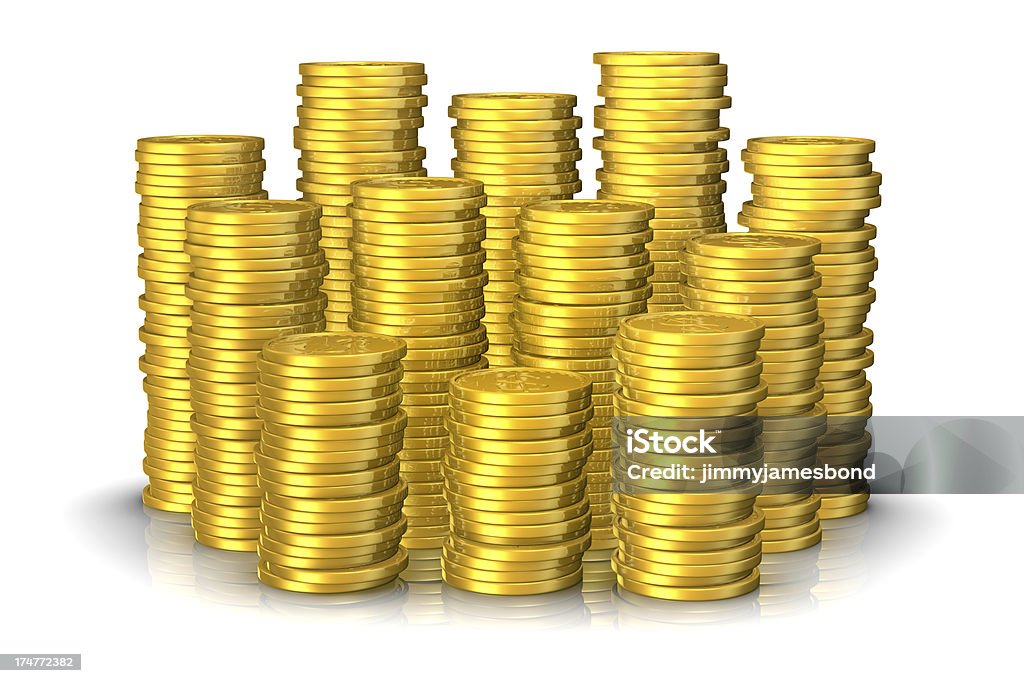 Pilhas de ouro - Foto de stock de Abundância royalty-free