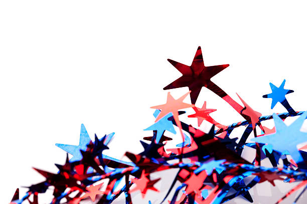 istock Red and Blue Stars on White Background 174772977