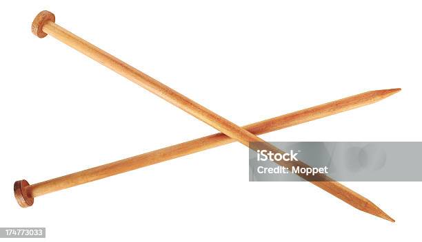 Knitting Pins Stock Photo - Download Image Now - Knitting Needle, Cut Out, Art And Craft