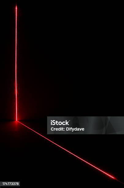 Laser Line On Floor And Wall Stock Photo - Download Image Now