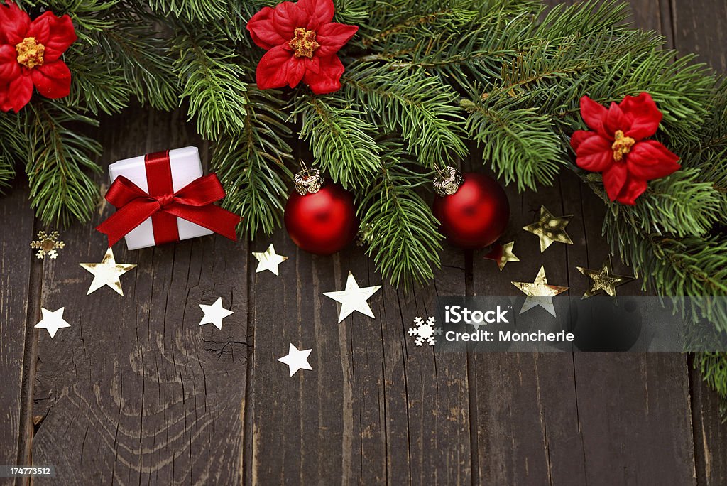 Decoração de Natal com espaço para texto - Foto de stock de Bola de Árvore de Natal royalty-free