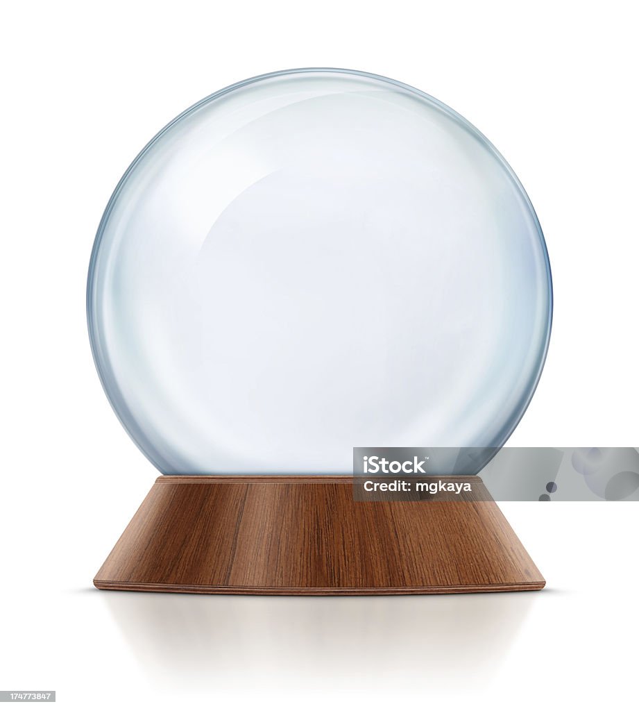 Empty Snow Globe Empty snow globe with wooden stand. Clean image and isolated on white background. Snow Globe Stock Photo Empty Snow Globe Empty snow globe with wooden stand. Clean image and isolated on white background. Snow Globe Stock Photo