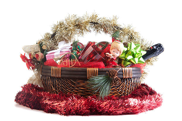 Christmas Basket stock photo