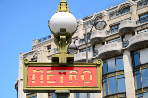 Art Nouveay sign-board of Paris metro.See my other FRANCE photos: