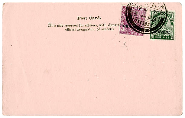 istock Blank King George V stamped postcard from India, 1938 174774423