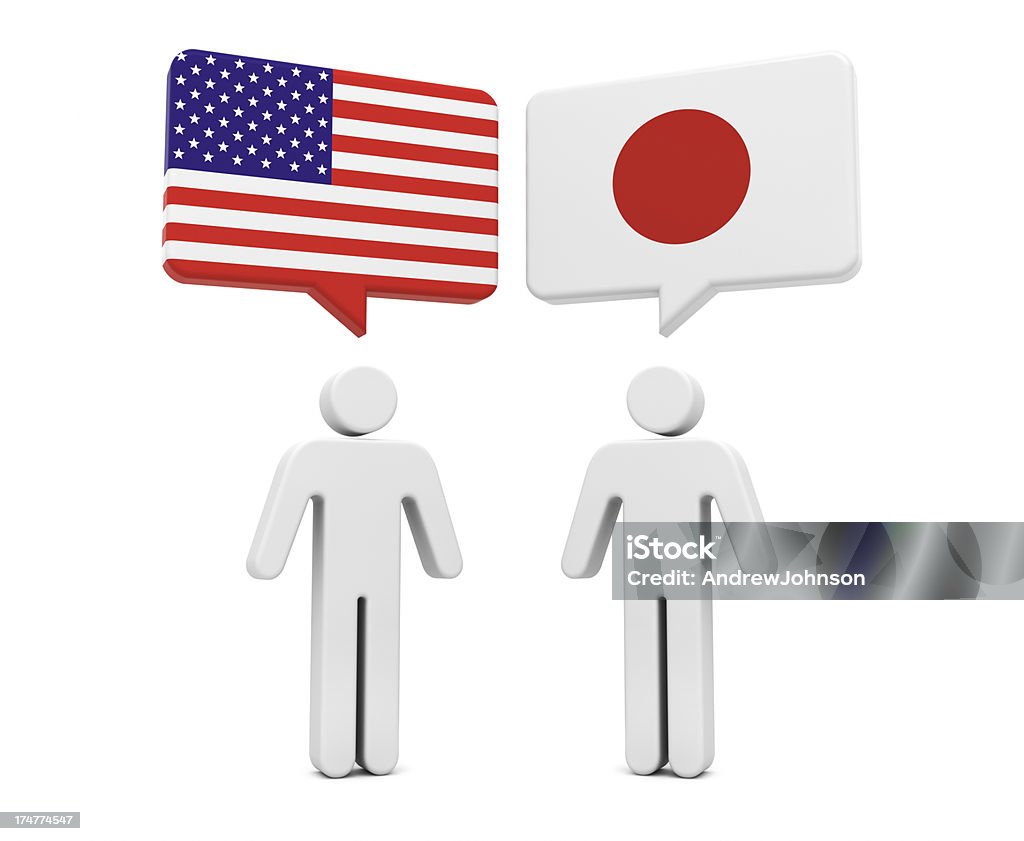 Concetto di Stati Uniti, Giappone - Foto stock royalty-free di A forma di stella